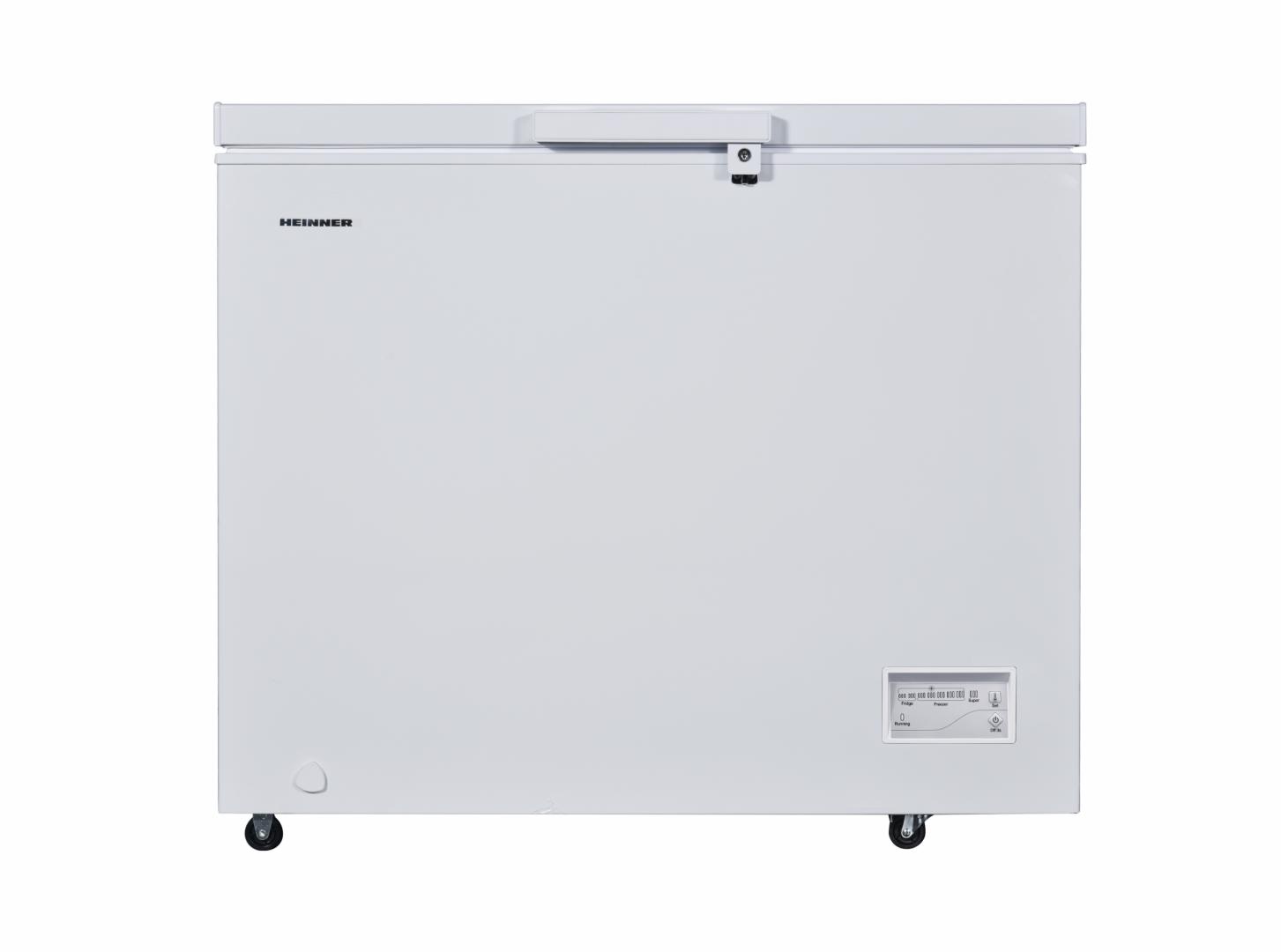 Lada frigorifica Heinner HCF-287CNHF+, Convertibila (frigider/congelator), 287L, Control electronic, Rezistenta la frig, Display rezistent la apa, Alb